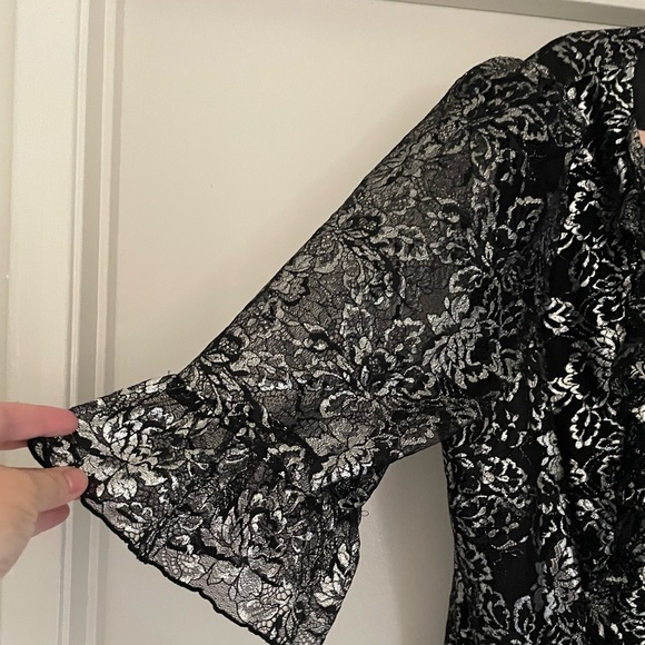 Vampires wife * H&M silver lace mini dress! Xxl - Picture 4 of 6